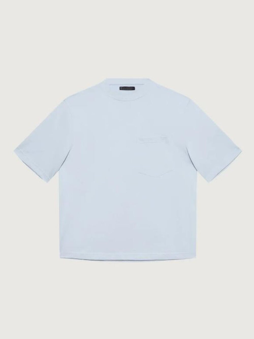OAK + FORT Men's Relaxed Boxy Basic Tee With Pocket Size M In Blue Mist